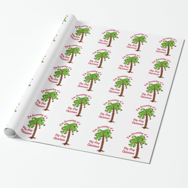 FLIP FLOP CHRISTMAS WRAPPING PAPER (Unrolled)