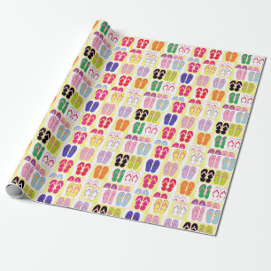 Flip Flop Collage Wrapping Paper