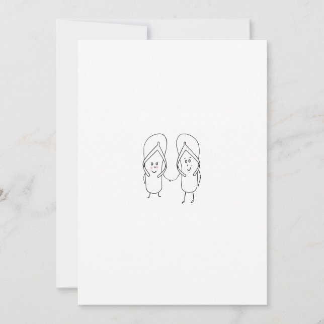Flip Flop, cute, sandal themed Invitation (Front)