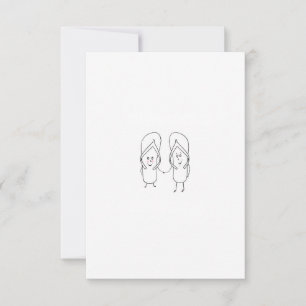 Flip Flop, cute, sandal themed Thank You Card
