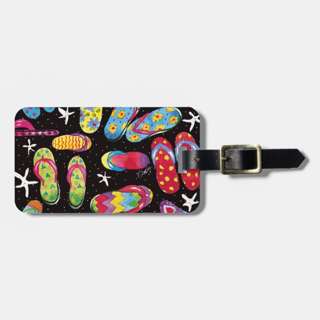 Flip-flop Fun luggage tag (Front Horizontal)