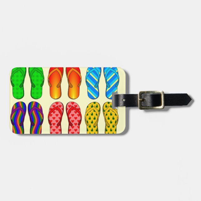 Flip-Flop Fun Luggage Tag (Front Horizontal)