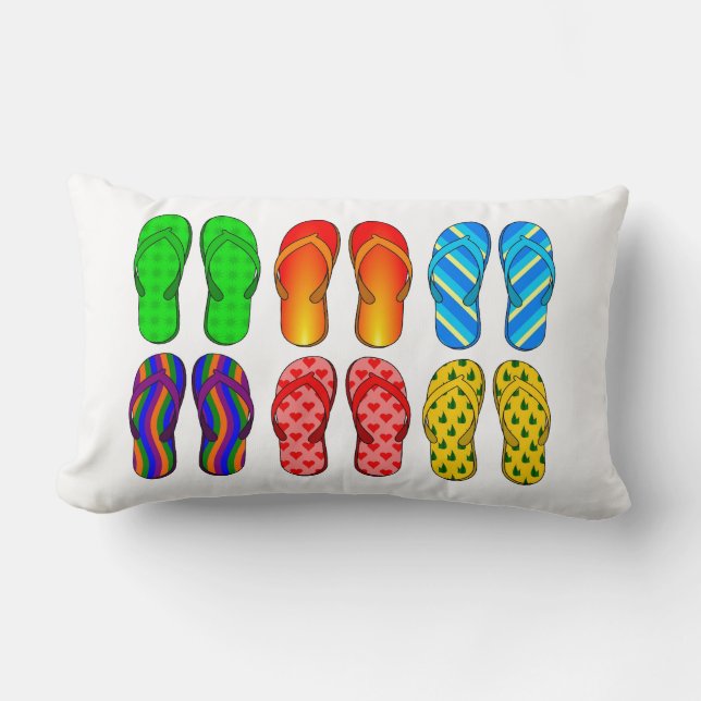 Flip-Flop Fun Lumbar Cushion (Front)