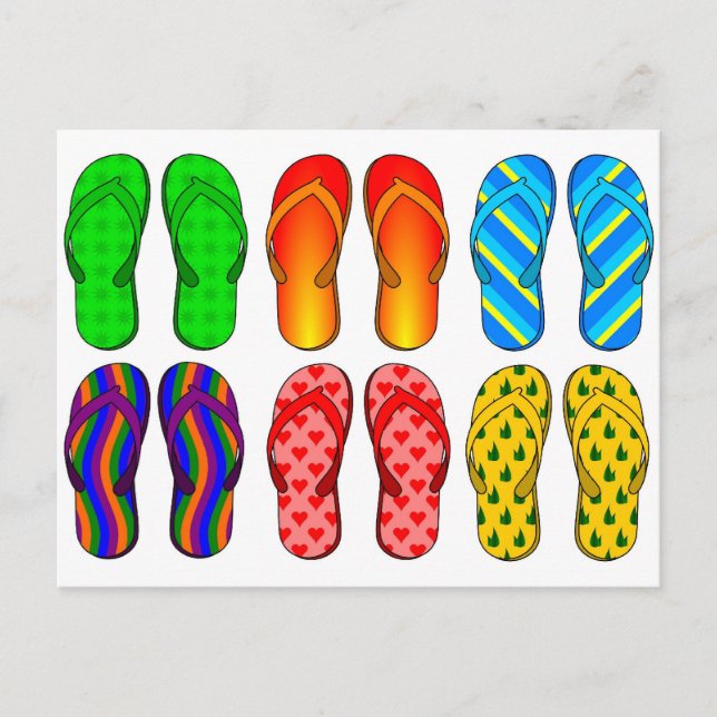 Flip-Flop Fun Postcard (Front)