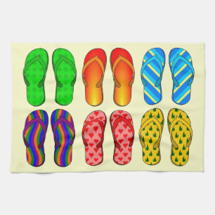 Flip-Flop Fun Tea Towel