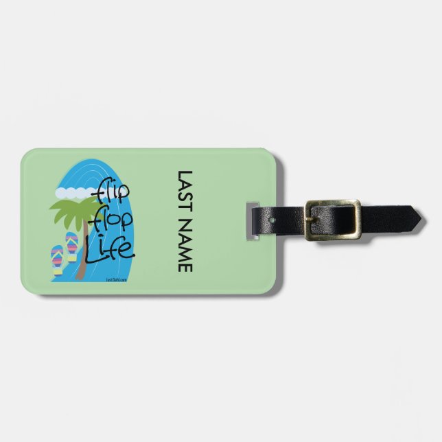 Flip Flop Life Luggage Tag (Front Horizontal)
