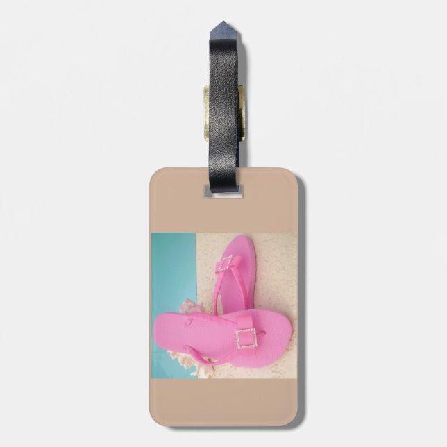 Flip Flop Luggage Tag (Back Vertical)