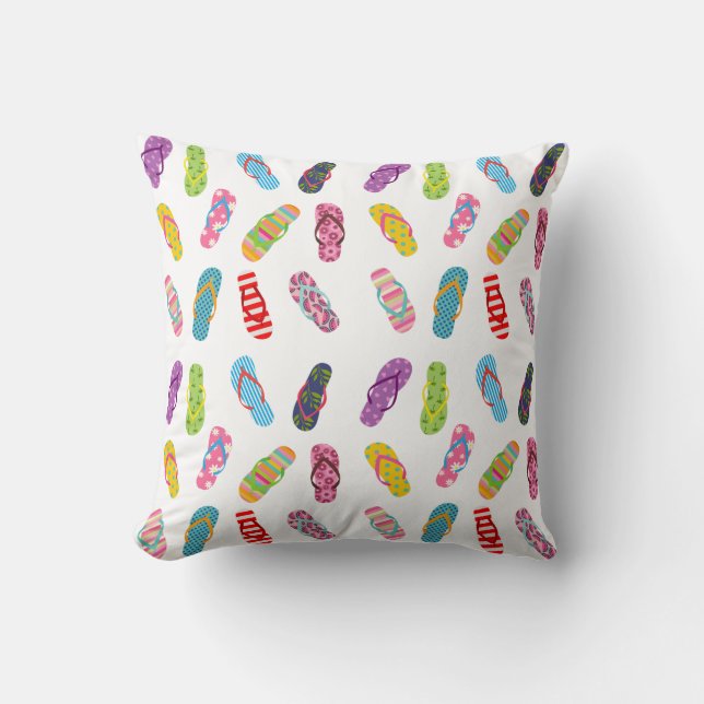 Flip Flop Pattern | Any background colour Cushion (Front)