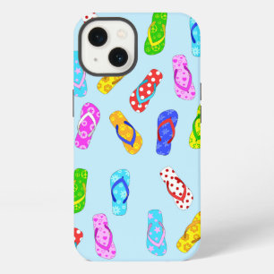 Flip Flop Pattern Blue Case-Mate iPhone Case