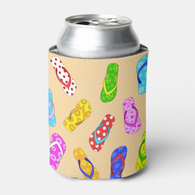 Flip Flop Pattern Can Cooler (Can Front)