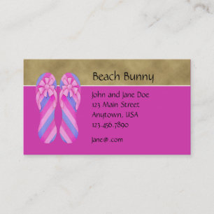 Flip Flop Pink Stripes Profile Card