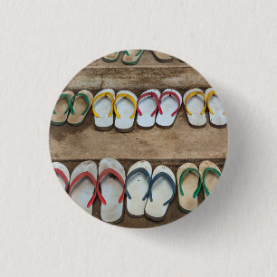 Flip Flop Sandles 3 Cm Round Badge