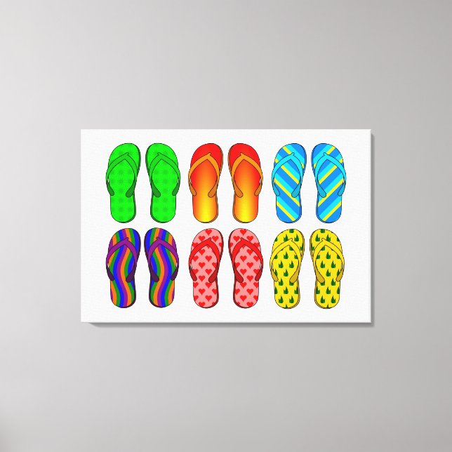 Flip Flop Wrapped Canvas (Front)