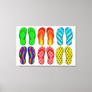 Flip Flop Wrapped Canvas