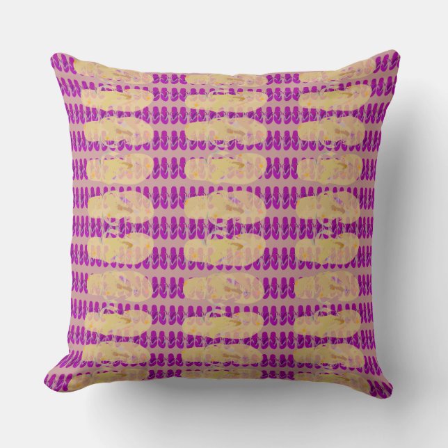 Flip Flop (yellow/bright pink) Cushion (Front)