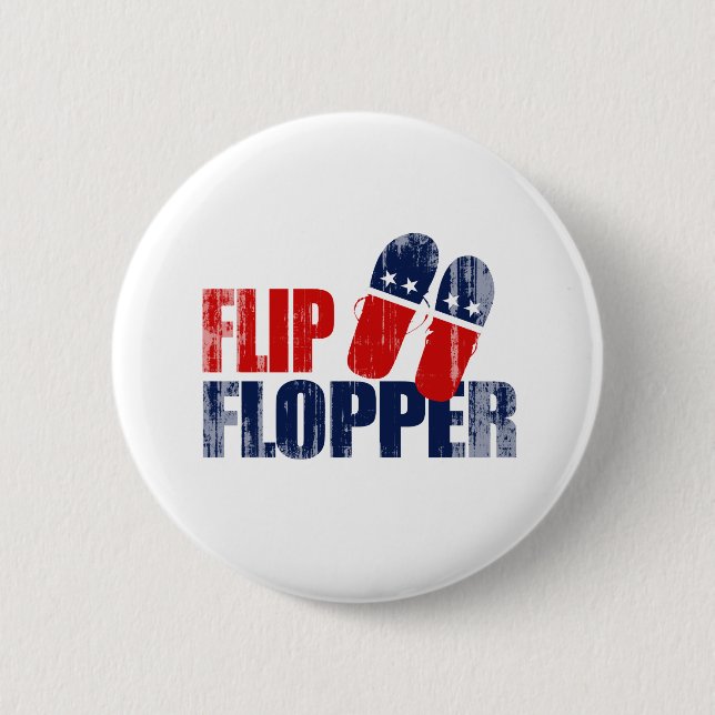 Flip Flopper Romney.png 6 Cm Round Badge (Front)