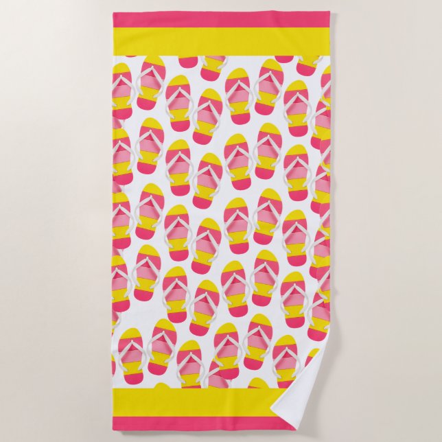 Flip Flopping' Like Crazy Beach Towel (Front)
