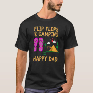Flip Flops And Camping Happy Mum Dad Family Matchi T-Shirt
