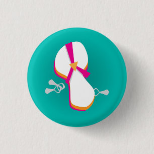 Flip Flops and Pop Tops 3 Cm Round Badge