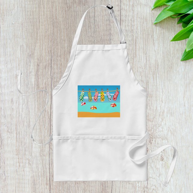 Flip Flops At The Beach Standard Apron (Creator Uploaded)