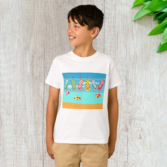 Flip Flops At The Beach T-Shirt (Creator Uploaded)
