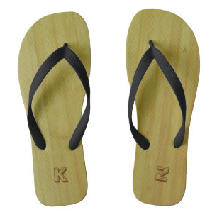 Flip Flops - Bamboo Boards with Initials