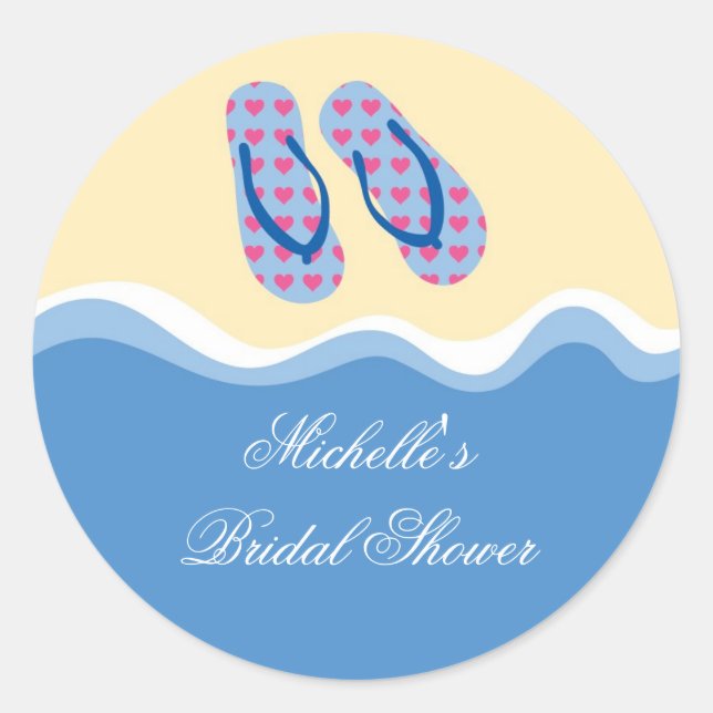 Flip Flops Beach Favour Sticker (Front)