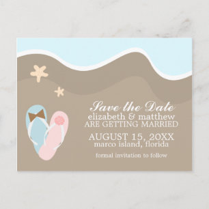 Flip Flops Beach Wedding Announcements