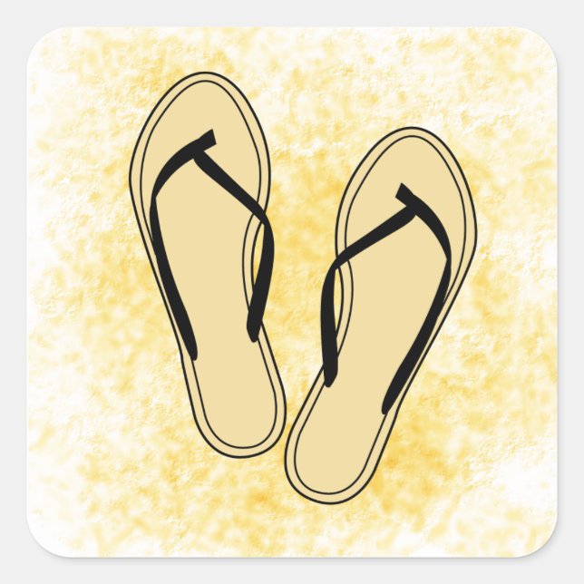 Flip Flops Black Sticker (Front)