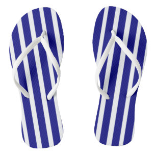 Flip Flops Blue & White Stripe