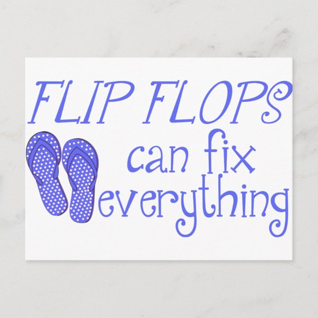 Flip Flops Can Fix Everything Postcard (Front)