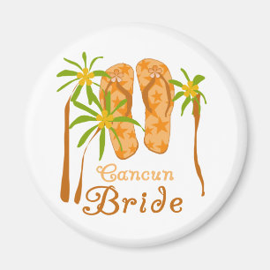 Flip Flops Cancun Bride Magnet
