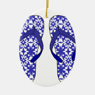 Flip Flops Ceramic Tree Decoration