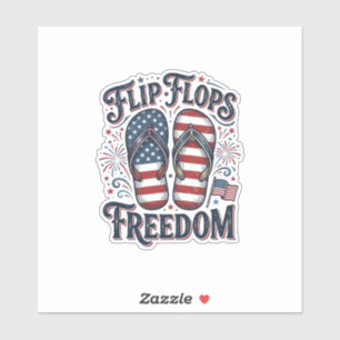 Flip Flops Freedom Patriotic Summer Shirt Design_1