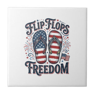Flip Flops Freedom Patriotic Summer Shirt Design_1 Tile