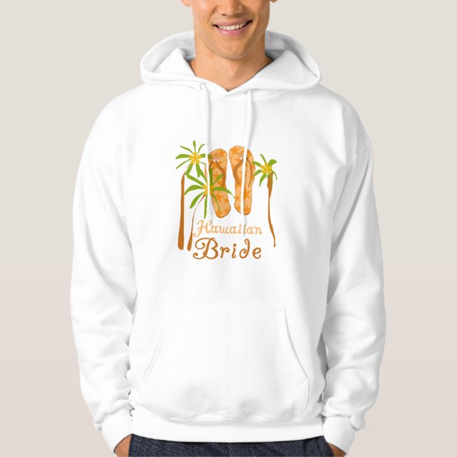 Flip Flops Hawaiian Bride Hoodie (Front)