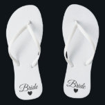 Flip-Flops - Heart Fab Bride Jandals<br><div class="desc">Flip Flops for the Bride! Easily customisable,  change the strap colours,  sole colours,  add text or other images!</div>