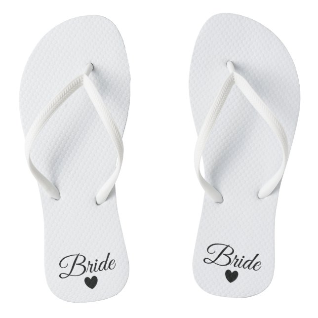 Flip-Flops - Heart Fab Bride Jandals (Footbed)