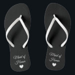 Flip-Flops - Heart Fab Maid of Honour Jandals<br><div class="desc">Flip Flops for the members of your Bridal Party! Easily customisable,  change the strap colours,  sole colours,  add text or other images!</div>