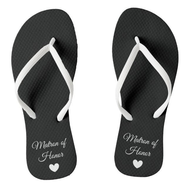 Flip-Flops - Heart Fab Matron of Honour Jandals (Footbed)