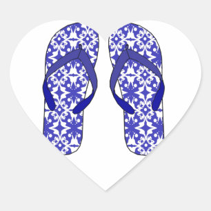 Flip Flops Heart Sticker