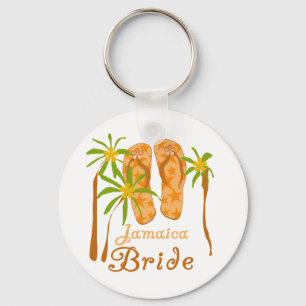 Flip Flops Jamaica Bride Key Ring