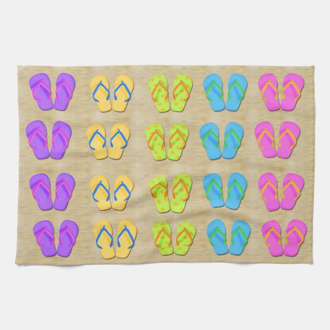 Flip Flops Kitchen Towel (Horizontal)