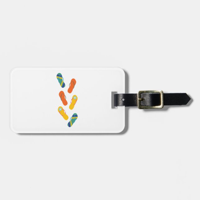 Flip Flops Luggage Tag (Front Horizontal)