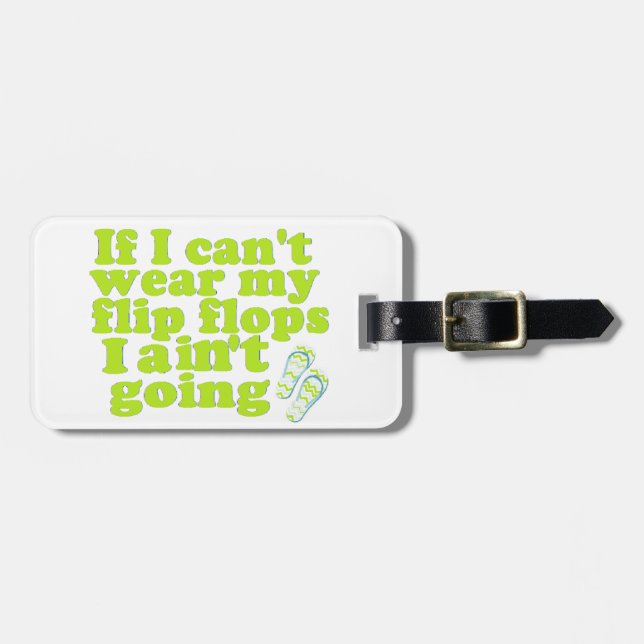 flip flops luggage tag (Front Horizontal)