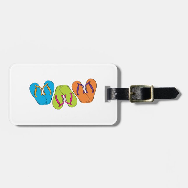 Flip Flops Luggage Tag (Front Horizontal)