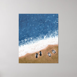 Flip Flops on the Beach Sand Canvas Print