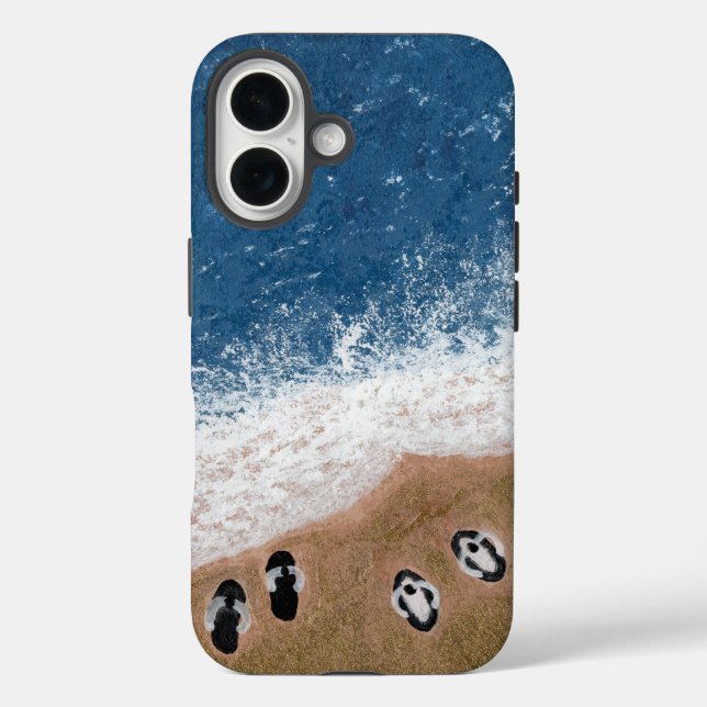 Flip Flops on the Beach Sand Case-Mate iPhone Case (Back)