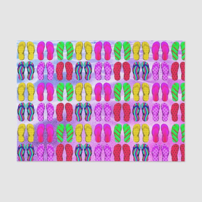 Flip Flops on the Sand Tissue Paper (Front)