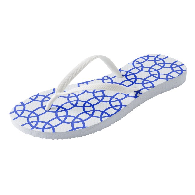 Flip Flops - Overlapping Blue Circles (Angled)